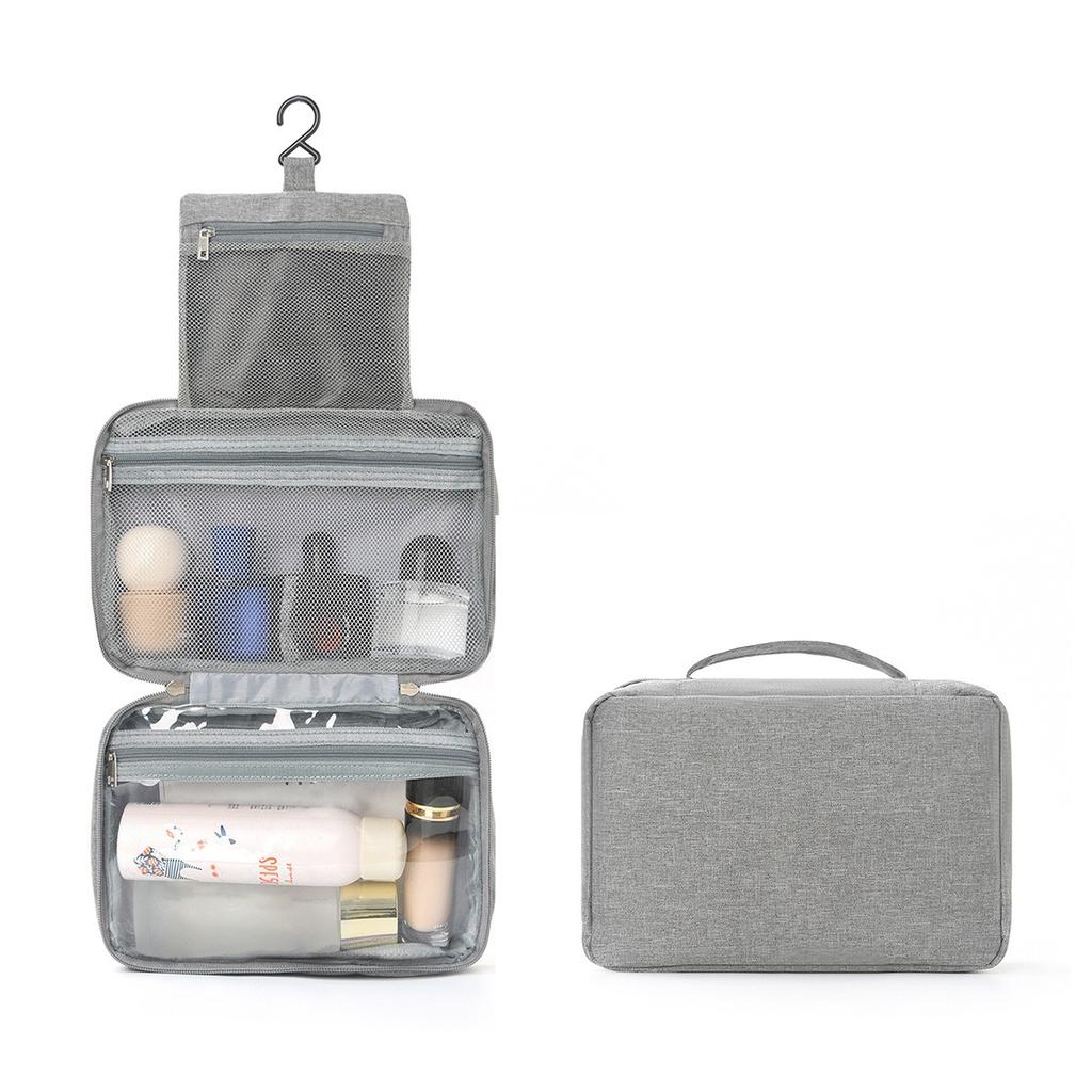 Feihong cross-border three-fold dry and wet separation can be hung multi-color storage toiletries portable toiletry bag cosmetic