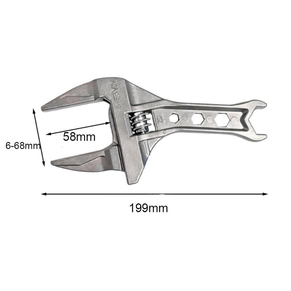 Metal Multifunctional Bathroom Wrench Large Opening Ergonomic Design Pipe Wrench Home Repair Tool Bathroom Plumbing Repair