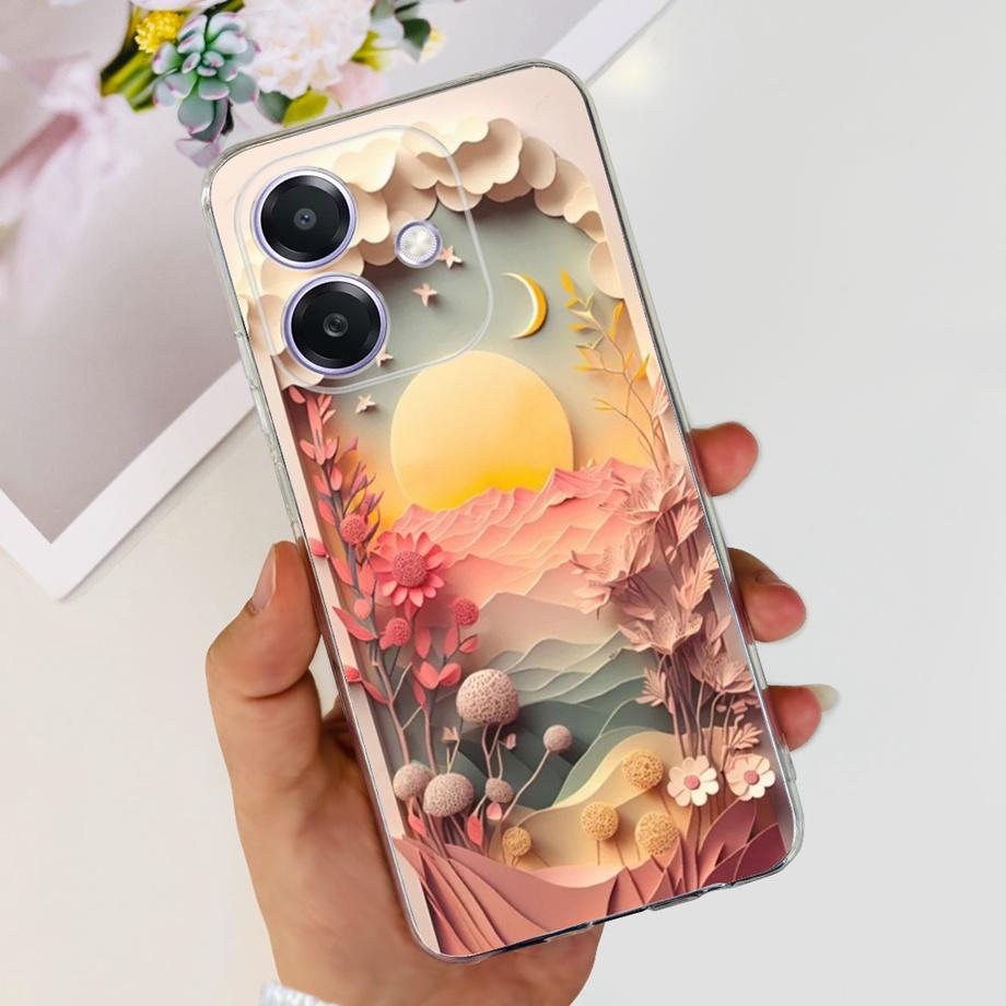 For Oppo A3x A3 Pro Phone Case Soft Silicone Back Cover Flower Butterfly Love Heart Slim Matte Funda OppoA3 A3Pro OppoA2 CPH2683
