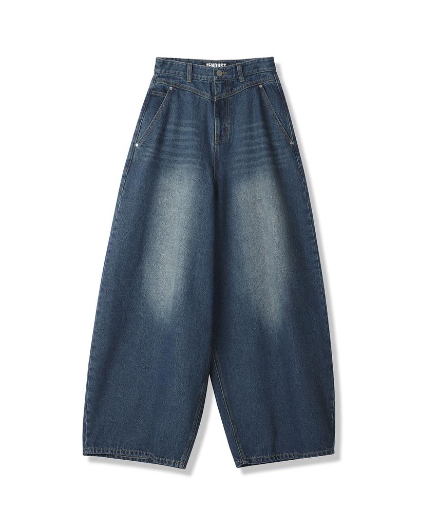 Genderist Rothen Wide Denim Pants Cotton Black (B Type)