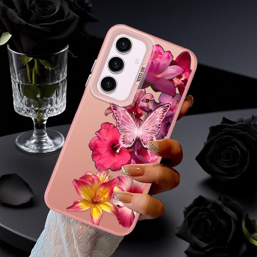 Cartoon Flower Art Case for Samsung Galaxy A12 A13 A32 A36 A16 A34 A25 A73 A23 A71 A72 A14 A56 A17 A52 A54 Phone Cover