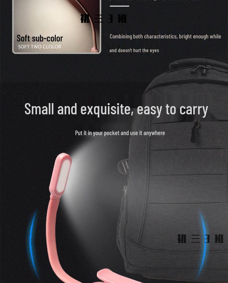 Eye-Protecting LED Bedside Clip Lamp for Dorms and Bedrooms
