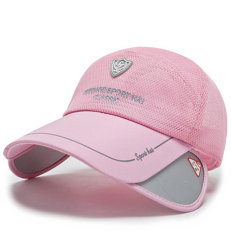 Hat Summer Outdoor Sunscreen Shade Mesh Hat Casual Sports Fashion Men's and Women's Baseball Cap Pull-out Brim