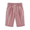 Girl Summer Shorts Elastic Waist Adjustable Drawstring Casual Shorts with Pockets Loose Fit Wide Leg Shorts
