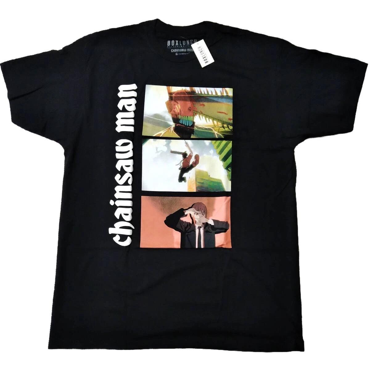 Chainsaw Man Denji Makima Graphic T-Shirt XL Black Anime Tee S