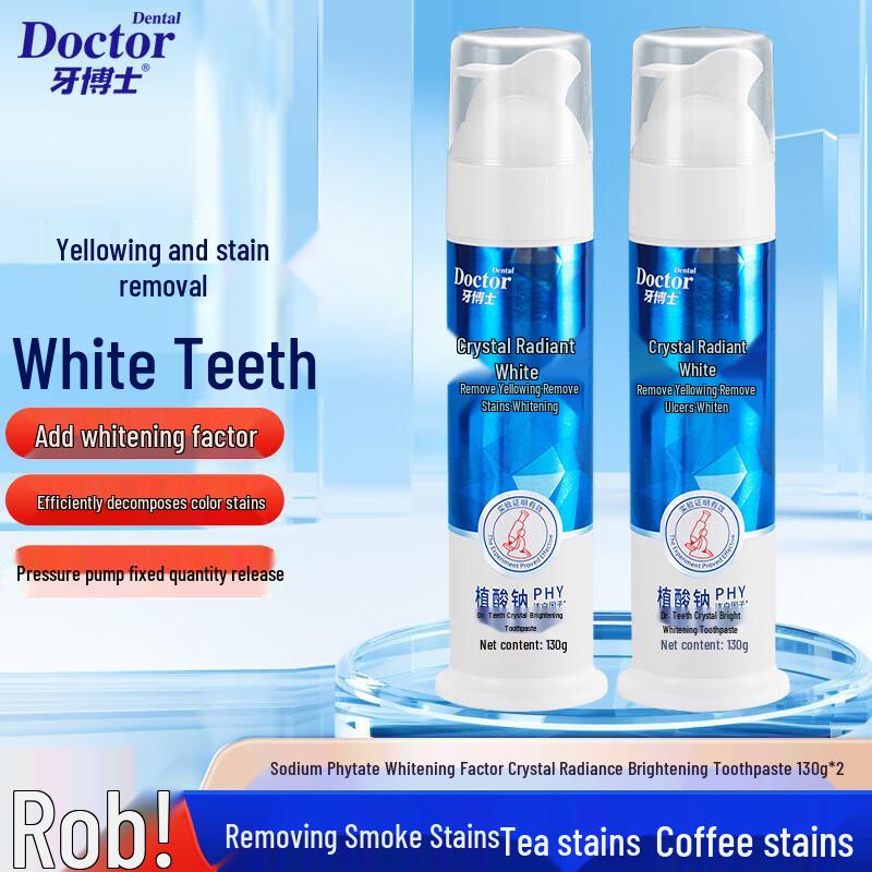 Dr. Dental Crystal Brightening Pump Toothpaste (2-Pack)