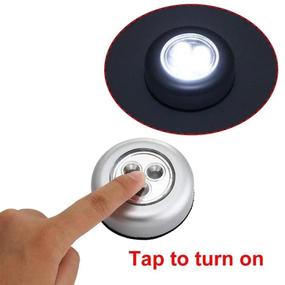 1 Pcs 3 LED Batterie Powered Stick Tap Touch Lampe Licht Wand Küche Schrank Beleuchtung
