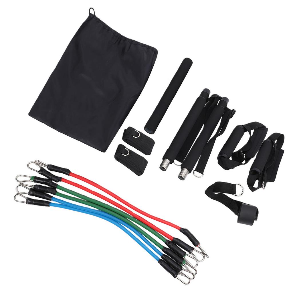 Pilates Bar Kit with Fitness Bands for Women TPE Pilates Workout Equipment for Legs Hip Waist Arm Full Body Training