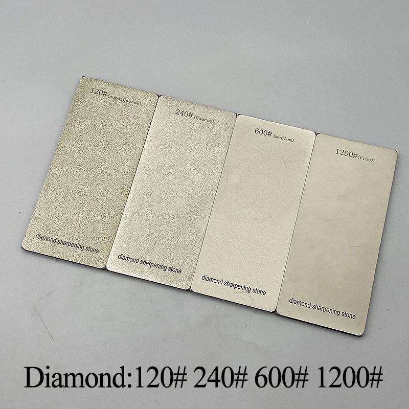 DiamantSchleifstein Messerschärfer Anti-Rutsch-Basis 120~3000 Küchenmesser Schärfwerkzeug Set 4-8 Dünne Klinge Platten Set