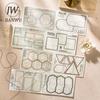 JIANWU Border Theory Series Vintage Geometric Frame Landscape Material Collage Sticker Book Creative DIY Journal Stationery