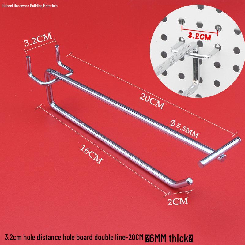 Double Line Pegboard Shelf Triangle Hook for Price Tags