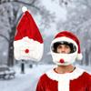 Universal Motorcycle Christmas Helmet Cover Cartoon Elk Santa Claus Fluffy Plush Set Christmas Cosplay Splicing Head Cover