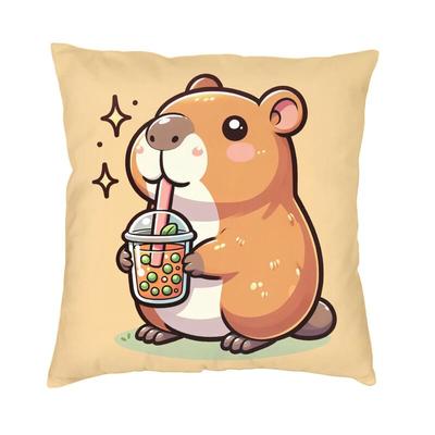 Custom Cute Capybara Cushion Cover Sofa Home Decor Square Throw Pillow Case 40X40Cm