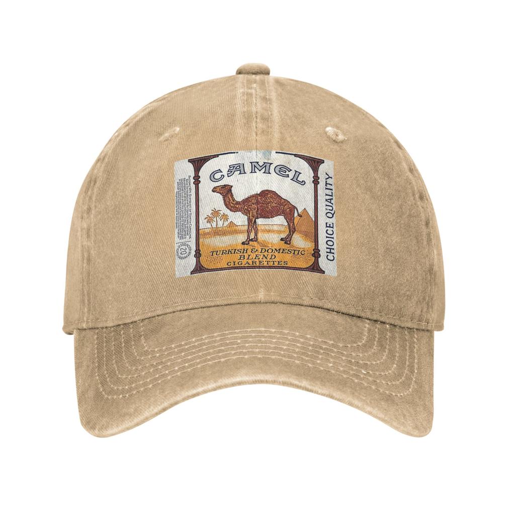 Unisex baseballové čepice Vintage velbloudí cigaretová krabička Džínová látka Letní sportovní baseballové kšiltovky Hip Hop čepice Casquette