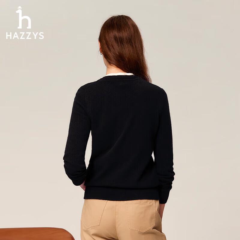 HAZZYS Women's Round Neck Wool Sweater