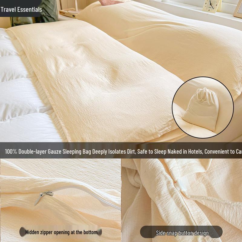 Portable Anti-Dirt Travel Sleeping Bag & Bed Sheet Set - Non-Cotton