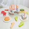 Wooden Simulation Double-layer Birthday Cake, A Family Kitchen Cutting Toy, Can Be Used As A Decoration or As A Gift