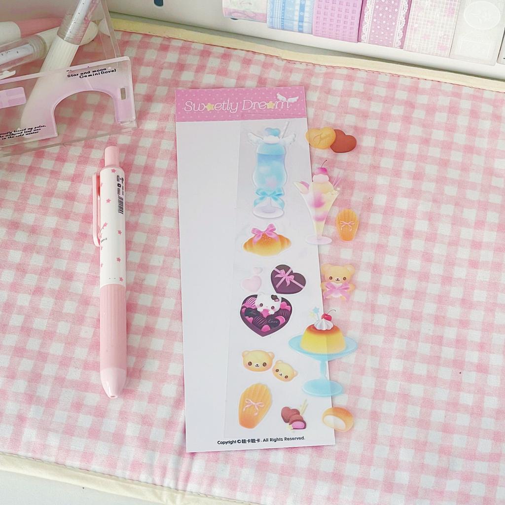 Stars Decal Stickers Scrapbooking Stationery Hearts Stickers PET Bubble Deco Sticker DIY Journal Planner