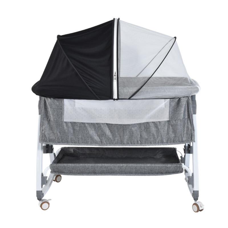 

Infant Bed Canopy Fly Netting for Cribs Semi Shading Design Easy to Assemble and Portable Crib Protector Case белый