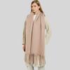 Solid Color Mohair Loop Yarn Scarf Women's Autumn and Winter New High-end Versatile Warm Scarf Shawl Dual-purpose