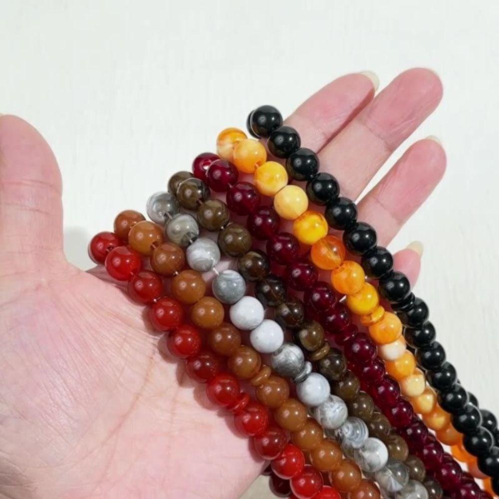 Imitation Beeswax Prayer Hand String 10mm Acrylic Beads Rosary Bracelet Wrist Bracelet  Daily Use