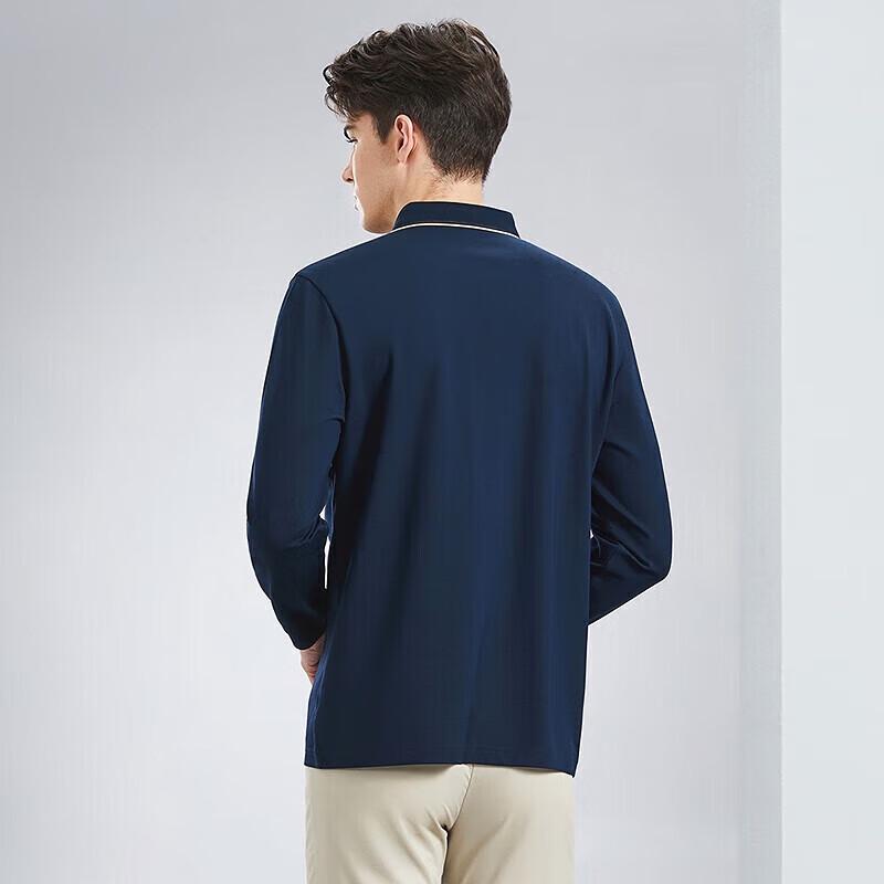 SEVEN Men s High-Elastic Long-Sleeve Polo Shirt S