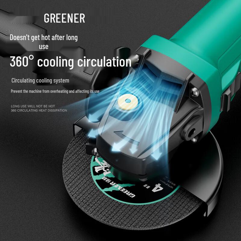Green Forest 760W Angle Grinder & Accessories CN plug (adapter included)