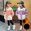 Warm Jackets Girls Children Autumn Winter Outerwear Kids Velvet Coats Teenager Fashion Padded