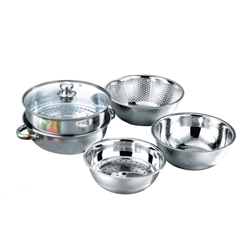 

WODHO Happy Family 7-Piece Stainless Steel Cookware Set