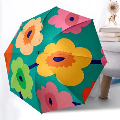 1pc Floral PatternAutomatic Open/close Folding Umbrella, Compact Portable Travel Umbrella, Perfect Birthday/Holiday, Cute Umbrella Y040