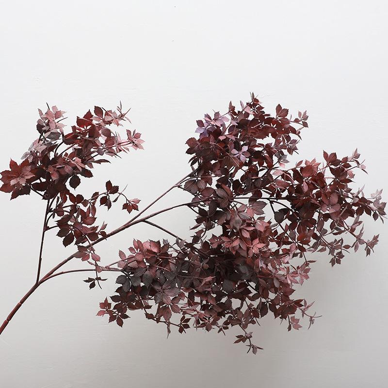 

Свадебный цветок-симуляция Букет кленовых цветов Свадебное украшение для дома Моделирование растений Бонсай Искусственные ветки цветов Long branch Maple Leaf красный