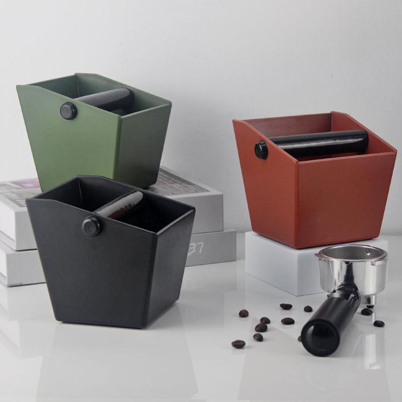 800ml ABS Kaffeesatzbehälter Espresso Knock Box Mülleimer für Kaffeereste mit abnehmbarer Knock Bar Barista Maschinenzubehör