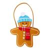 652F Holiday Themed Reversible Handheld Bag Gingerbreads Designs Multipurpose Storage For Christmas Gifts Candy Decorations