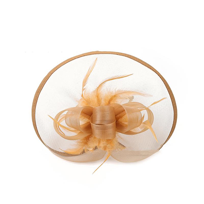 Feathers Hair Band For Women Fancy Tea Party Hats Elegant Bride Wedding Party Headdress Tea Party Makeup Prom Party Headpiece