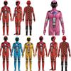 Kids Mighty Morphin Power Rangers Costume Jumpsuit For Halloween Or Cosplay Parties
