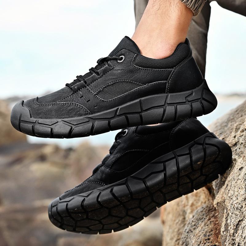 Sneakers men's 2025 new autumn outdoor casual shoes soft sole non-slip lightweight low-top lace-up large size men's shoes 46