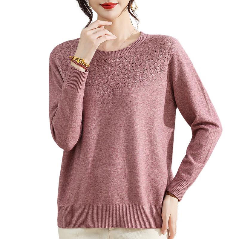 Pierre Cardin Women's Autumn Round Neck Jacquard Knit Sweater