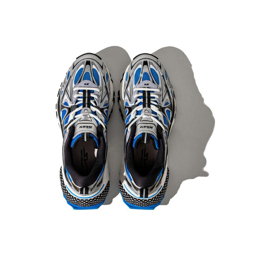 Anta Sv Zigzag Comodo Funzionale Retro Antiscivolo Resistente all'Usura Basse Scarpe da Papà Sneaker da Uomo Blu Argento Nero 112538807VS-3