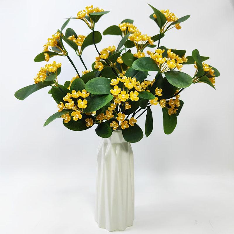 Osmanthus DIY Bouquet Kit: Leaf, Petal, Loose Beads, String, and Flower Weaving Materials