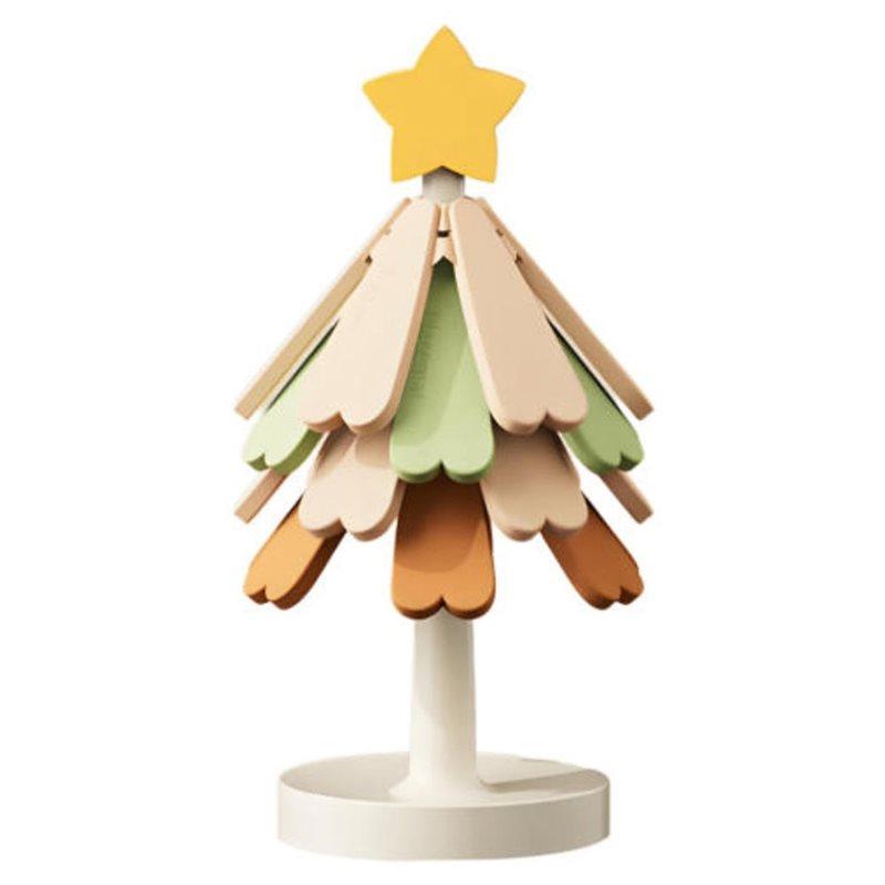 

CYCLI-Christmas Tree Shape Silicone Coaster Set Of 4 Detachable Waterproof Heat-Resistant For Pot Teapot Drink Holders жёлтый