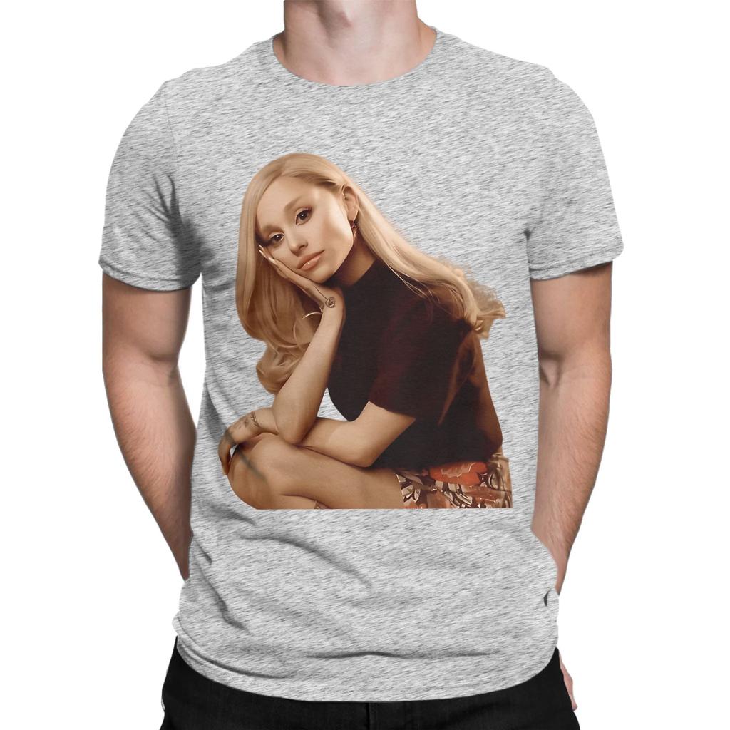 Ariana Grandes Unisex T Shirts Novelty Tees Short Sleeve O Neck Tshirt Pure Cotton Summer Clothing