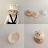 Cute Bear Baby Bucket Hat with Ears Boy Girl Cotton Kids Sun Hat Outdoor Summer Child Panama Cap Kawaii Photography Props Hat