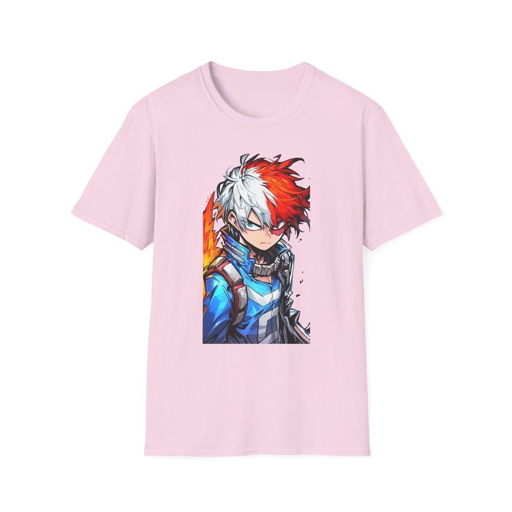 Unisex Jl Anime TShirt Softstyle My Hero Academia Shoto Todoroki