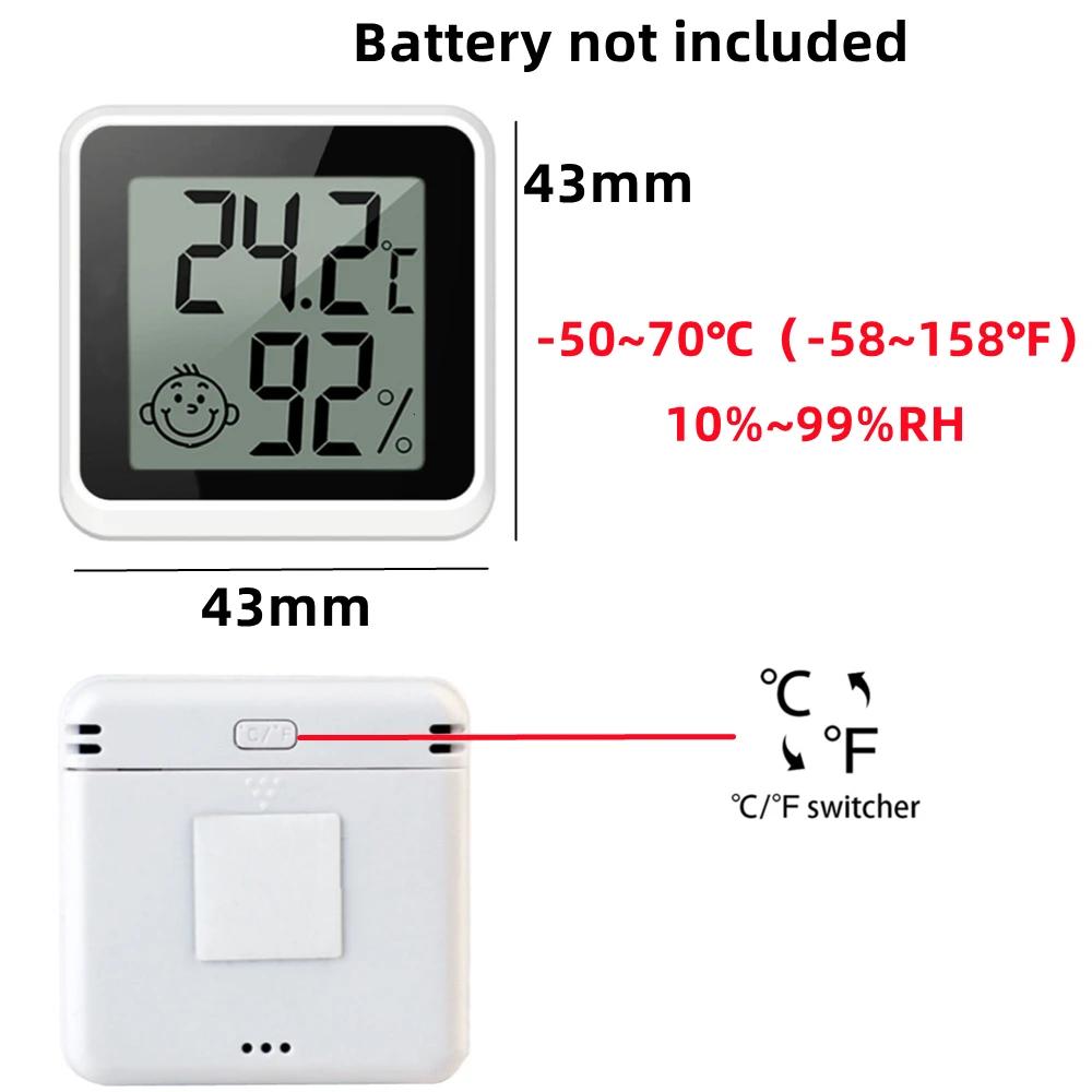 Mini LCD Digital Termometer Hygrometer Temperatur Inomhus Bekväm Temperatursensor Fuktighetsmätare Mätinstrument Kabel