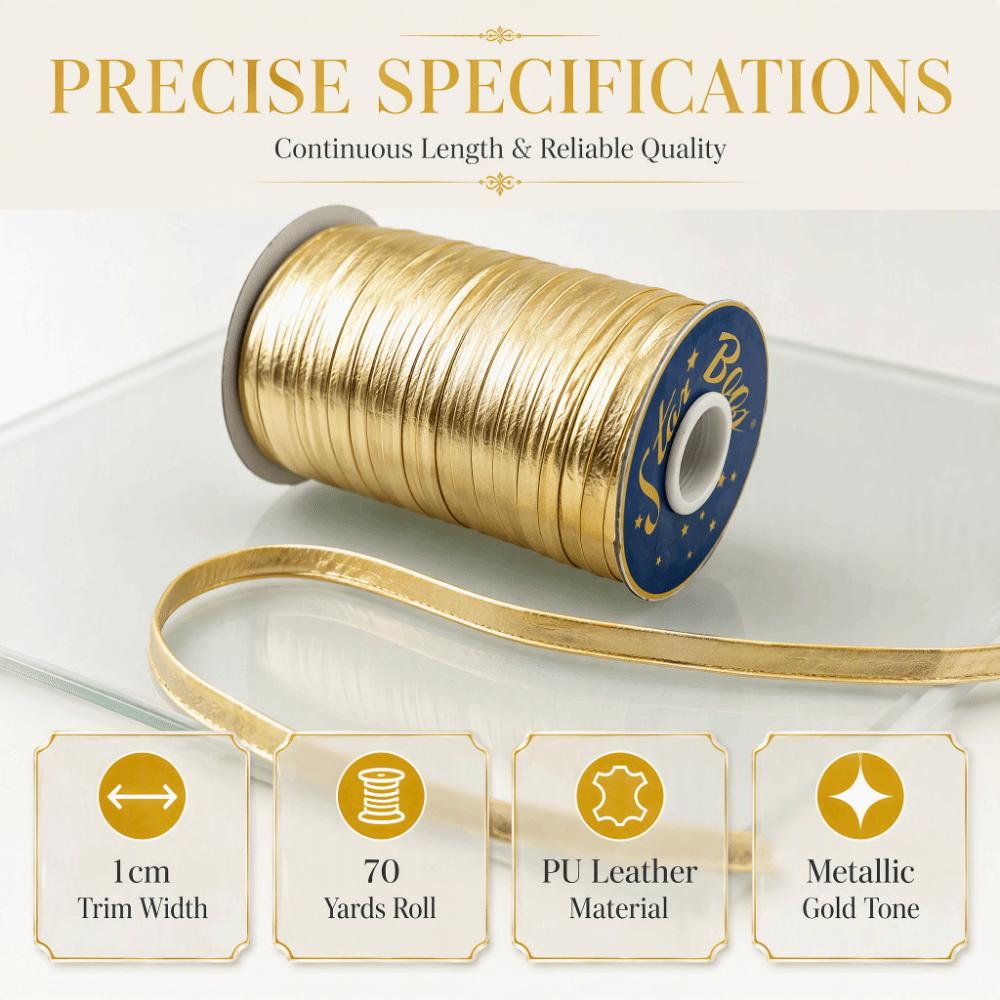 70yd Length Edging Braid Gold Color Binding Tape Practical Sewing Trims  For Sewing