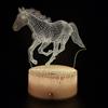 Night Desk Lamp For Children Horse Horse 16 Led 3D + Remote Control
