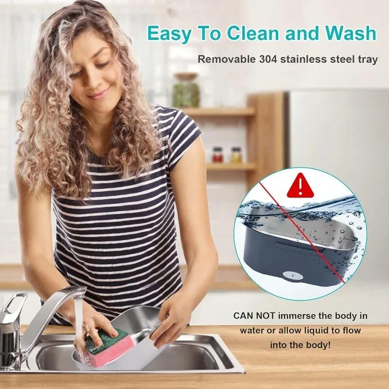 1.5L Electric Food Heater 60W Lunch Warmer Leak Proof Portable Container for Car Home Office Meal Heating