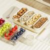 Dustproof Divided Serving Tray Moisture-proof Dessert Container Snack Dry Fruit Tray  Living Room