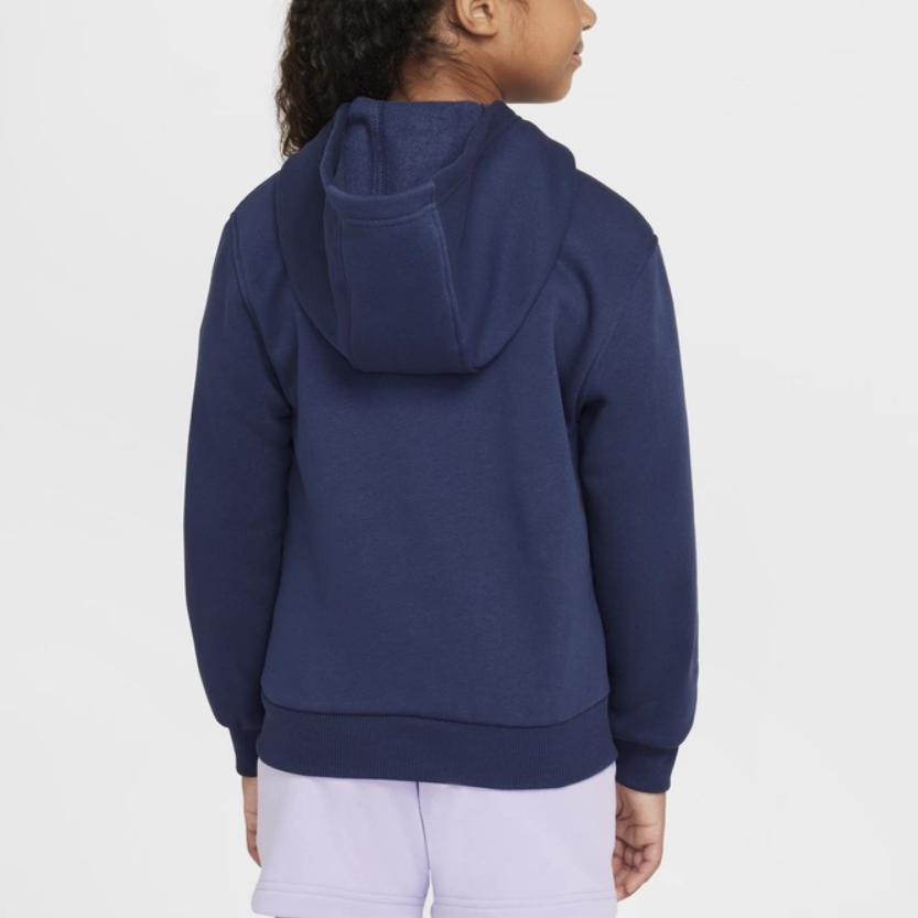 Nike Dětská ležérní mikina s potiskem loga písmen Dětské mikiny Tmavě modrá FD2990-410