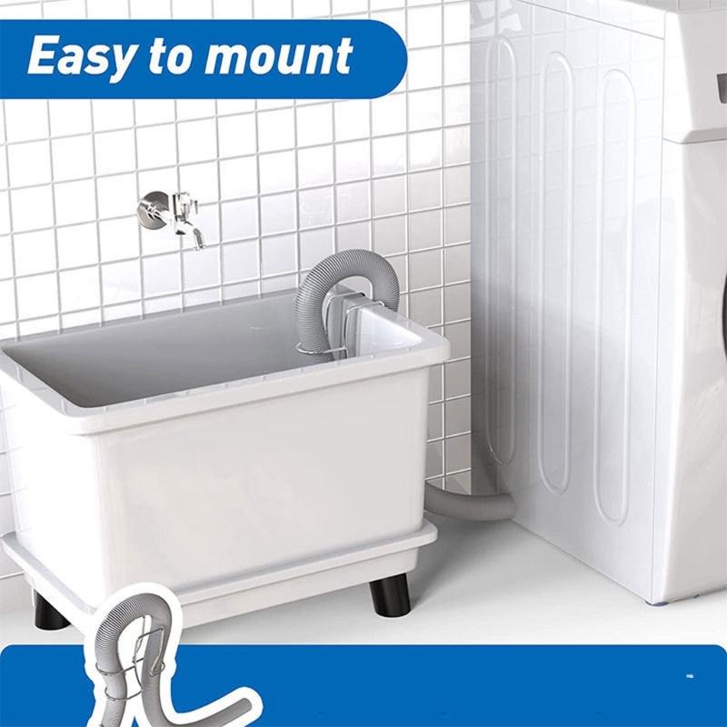 Universally Stainless Steel Drain Hose Guide Drain Pipe Bracket for Laundry Machines Secures Pipe Position Without Tool